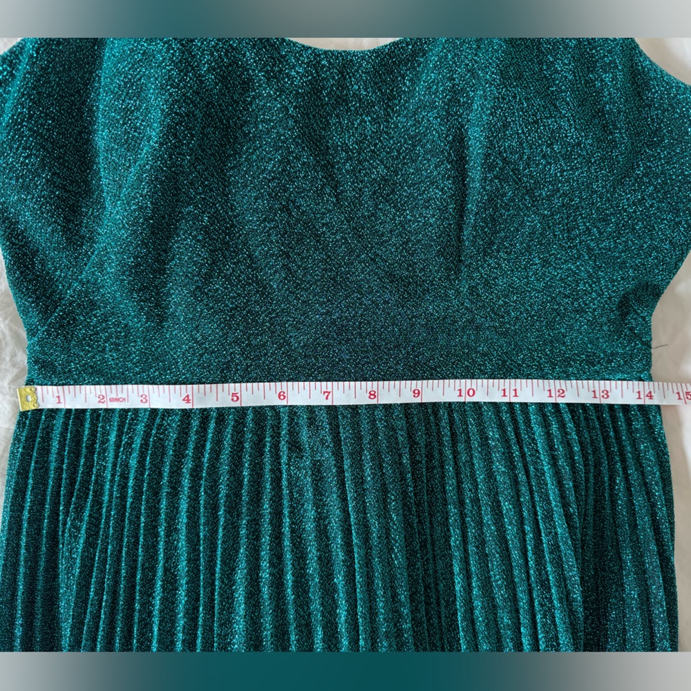 Whistles Regina Pleated Sparkle Dress - Picture 11 of 11